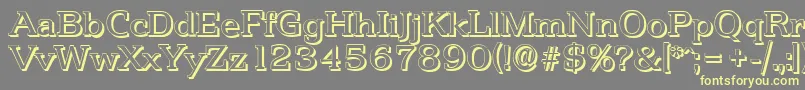 PenthouseshadowRegular Font – Yellow Fonts on Gray Background