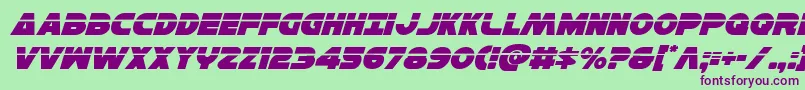 More about Hansolov3laserital Font Hansolov3laserital Font – Purple Fonts on Green Background