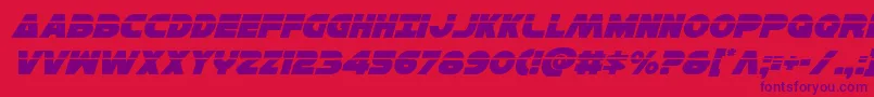 Hansolov3laserital Font – Purple Fonts on Red Background
