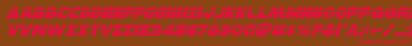 Hansolov3laserital Font – Red Fonts on Brown Background