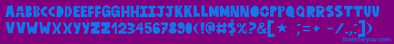 OldProvidence Font – Blue Fonts on Purple Background