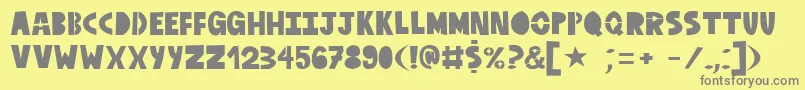 OldProvidence Font – Gray Fonts on Yellow Background