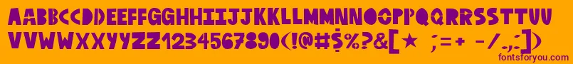 OldProvidence Font – Purple Fonts on Orange Background