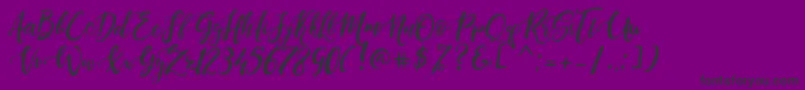 DandeleonVintageDemo-Schriftart – Schwarze Schriften auf violettem Hintergrund