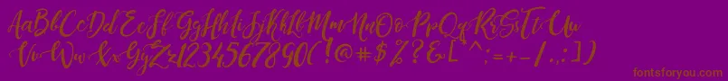 DandeleonVintageDemo Font – Brown Fonts on Purple Background