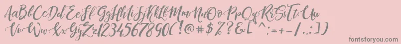 Шрифт DandeleonVintageDemo – серые шрифты на розовом фоне