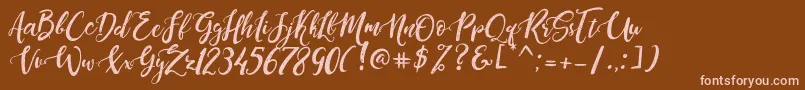 DandeleonVintageDemo Font – Pink Fonts on Brown Background
