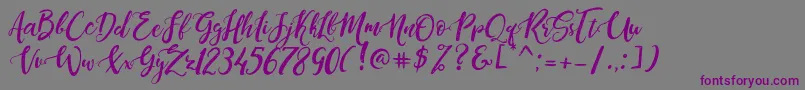 DandeleonVintageDemo Font – Purple Fonts on Gray Background