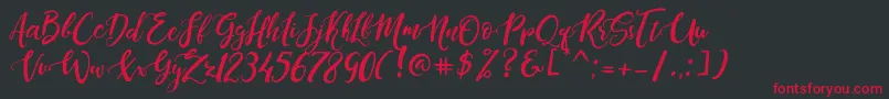 DandeleonVintageDemo Font – Red Fonts on Black Background