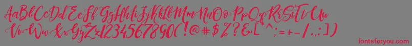 DandeleonVintageDemo Font – Red Fonts on Gray Background