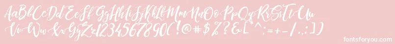 Подробнее о шрифте DandeleonVintageDemo Шрифт DandeleonVintageDemo – белые шрифты на розовом фоне