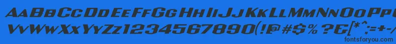 WolfsburgRegular Font – Black Fonts on Blue Background