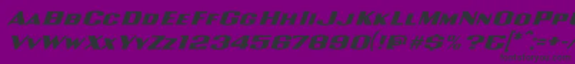 WolfsburgRegular-fontti – mustat fontit violetilla taustalla