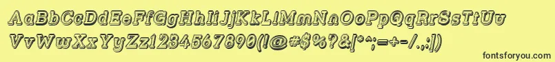 Strslfoi Font – Black Fonts on Yellow Background