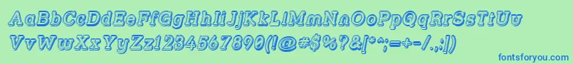 Strslfoi Font – Blue Fonts on Green Background