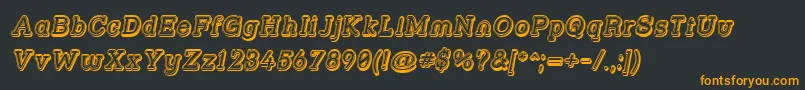 Strslfoi Font – Orange Fonts on Black Background