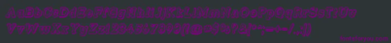 Strslfoi-Schriftart – Violette Schriften auf schwarzem Hintergrund