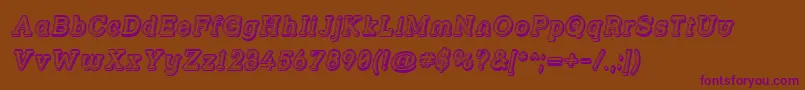 Strslfoi Font – Purple Fonts on Brown Background