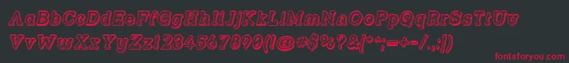 Strslfoi Font – Red Fonts on Black Background
