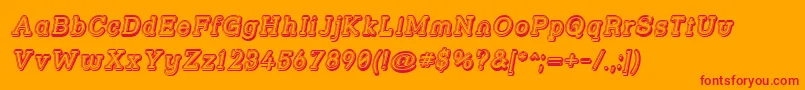 Strslfoi Font – Red Fonts on Orange Background