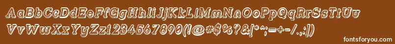 Strslfoi Font – White Fonts on Brown Background