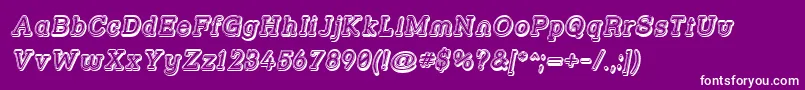 フォントStrslfoi – 紫の背景に白い文字