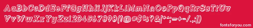 Strslfoi Font – White Fonts on Red Background