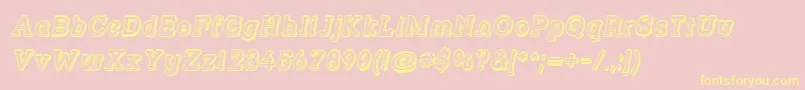 Strslfoi Font – Yellow Fonts on Pink Background