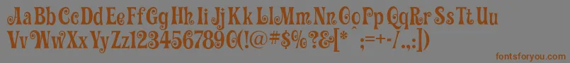 GracefulMazurka Font – Brown Fonts on Gray Background