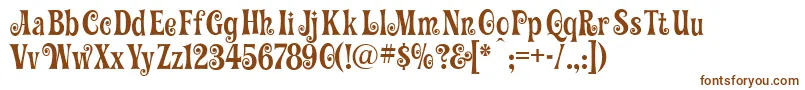 GracefulMazurka-fontti – ruskeat fontit valkoisella taustalla