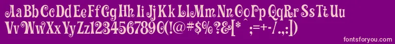 GracefulMazurka Font – Pink Fonts on Purple Background