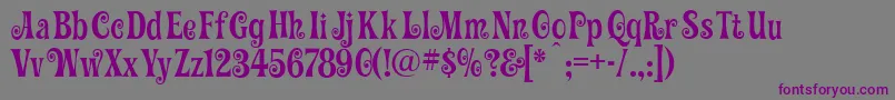GracefulMazurka Font – Purple Fonts on Gray Background