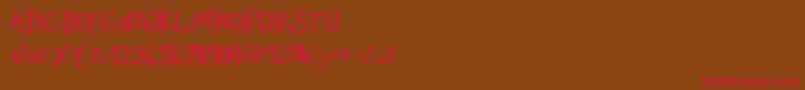 LittlePinkShit Font – Red Fonts on Brown Background