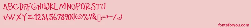フォントLittlePinkShit – ピンクの背景に赤い文字