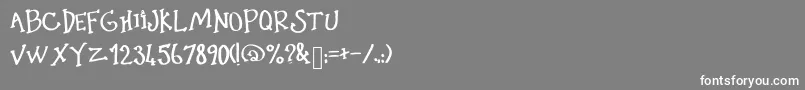 フォントLittlePinkShit – 灰色の背景に白い文字
