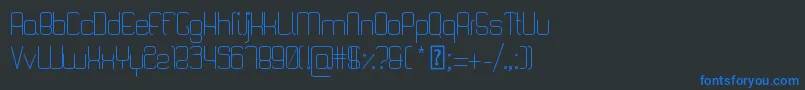 QuattroLight Font – Blue Fonts on Black Background