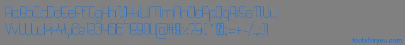 QuattroLight Font – Blue Fonts on Gray Background