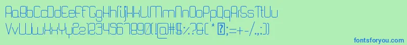 QuattroLight Font – Blue Fonts on Green Background