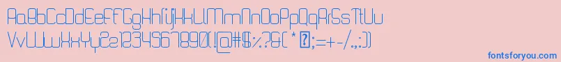 QuattroLight Font – Blue Fonts on Pink Background