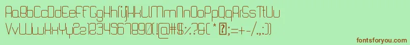 QuattroLight Font – Brown Fonts on Green Background