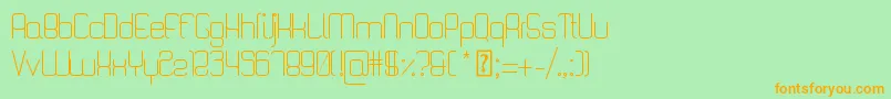 QuattroLight Font – Orange Fonts on Green Background