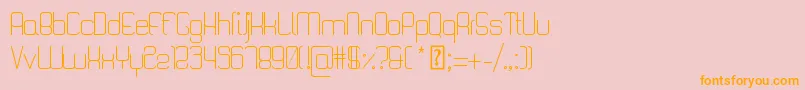 QuattroLight Font – Orange Fonts on Pink Background