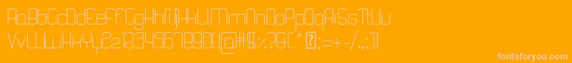QuattroLight Font – Pink Fonts on Orange Background
