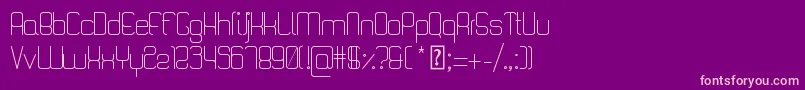 QuattroLight Font – Pink Fonts on Purple Background