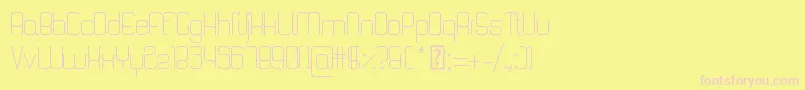 QuattroLight Font – Pink Fonts on Yellow Background