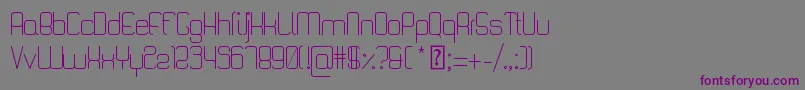 QuattroLight Font – Purple Fonts on Gray Background