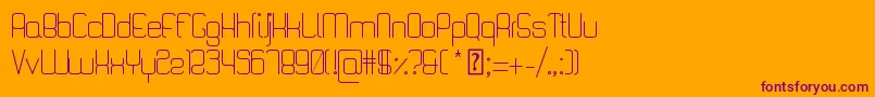 QuattroLight Font – Purple Fonts on Orange Background