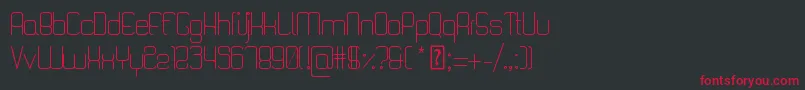 QuattroLight Font – Red Fonts on Black Background
