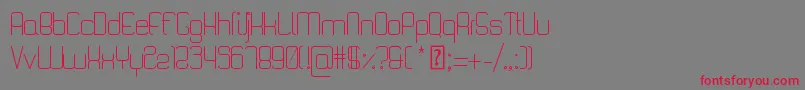 フォントQuattroLight – 赤い文字の灰色の背景