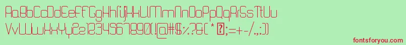QuattroLight Font – Red Fonts on Green Background